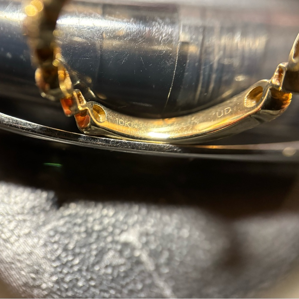 10k Gold Diamond Bezel Set Band - Picture 8 of 9